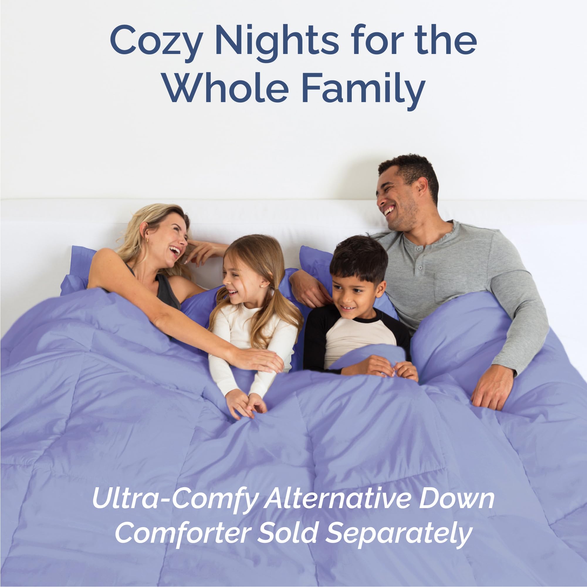 Lavender-toned CGK Unlimited sheets add calming bedroom aesthetic