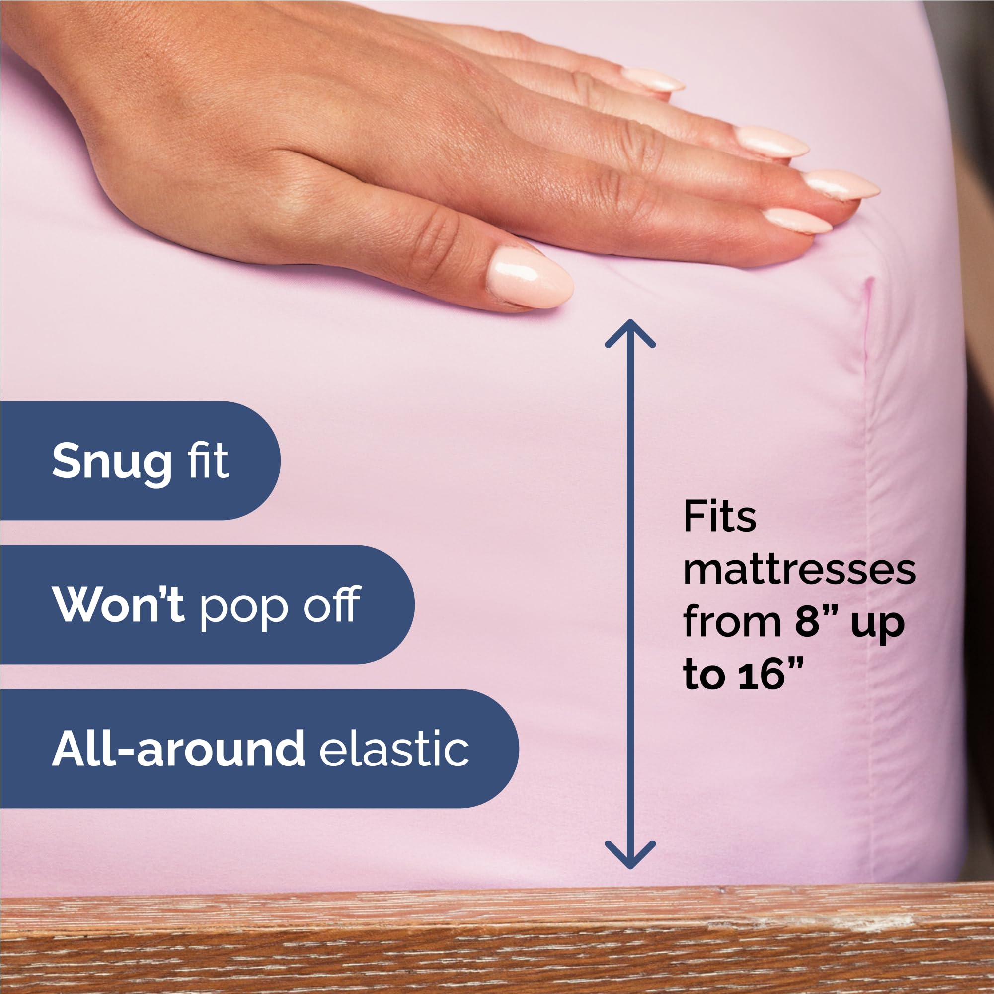 Close-up of the soft brushed microfiber texture for a buttery feel.