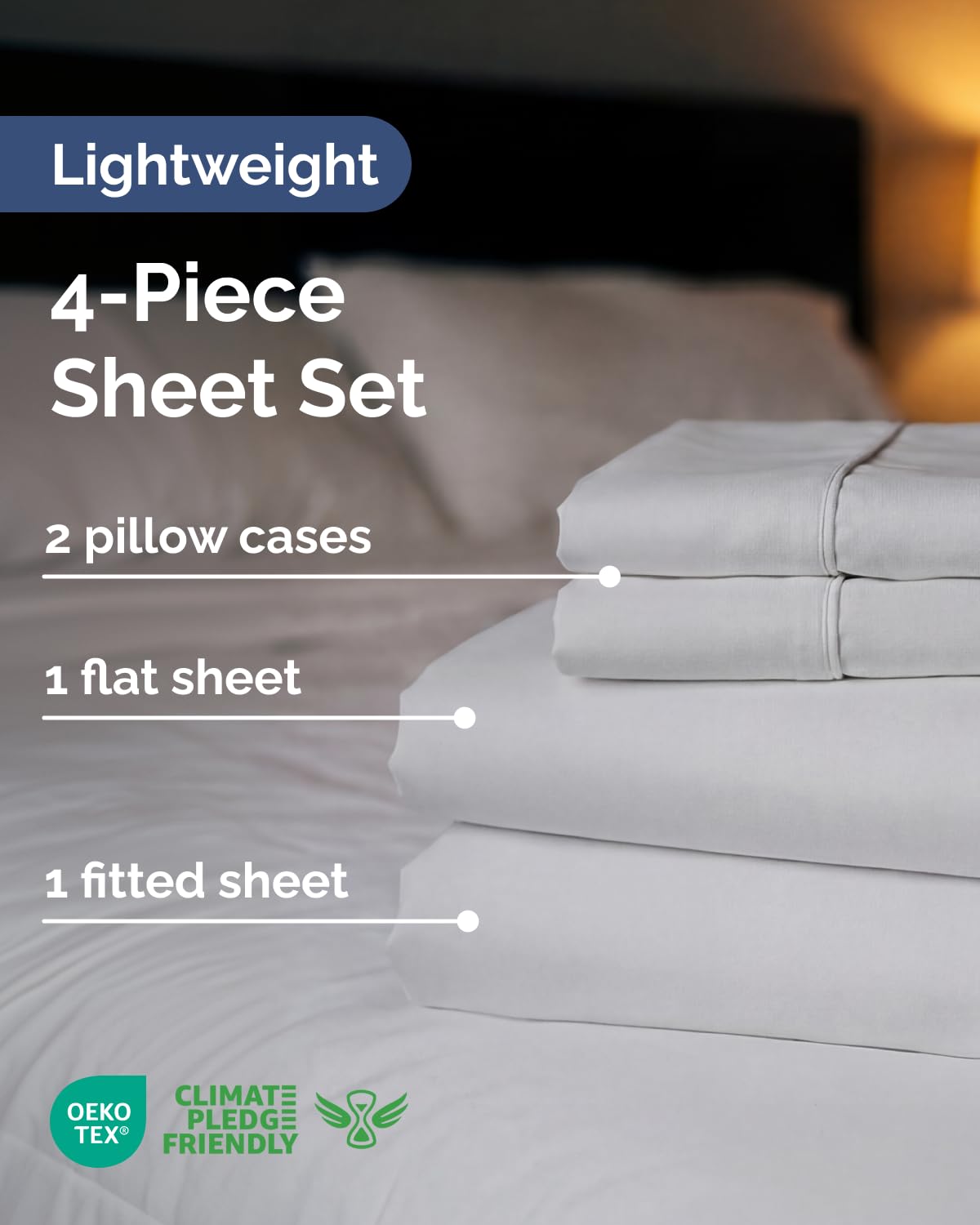 CGK Unlimited fitted sheet fits mattresses up to 16 inches with a secure, stay-put fit.