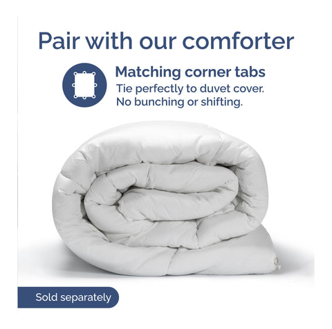 CGK Unlimited lightweight, breathable duvet cover for year-round comfort.
