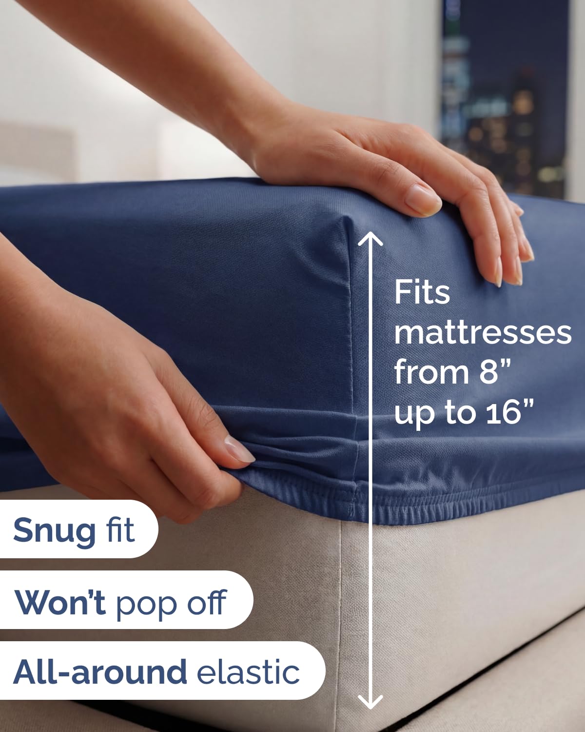 CGK Unlimited deep-pocket sheet fits up to 16 inches for a stay-put bed