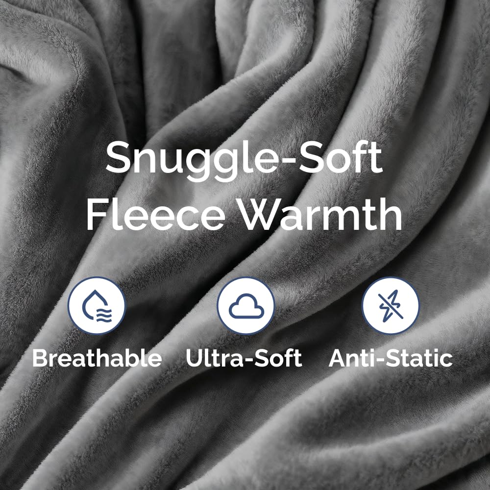 CGK Unlimited lightweight queen blanket on bed offering breathable warmth.