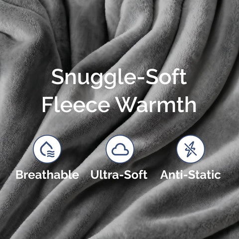 CGK Unlimited lightweight queen blanket on bed offering breathable warmth.