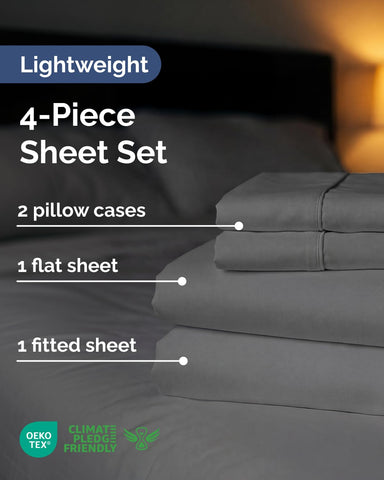 CGK Unlimited lightweight queen fitted sheet fits up to 16 inches deep for a secure fit