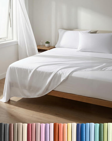 CGK Unlimited lightweight queen flat sheet offers breathable cooling for all seasons.