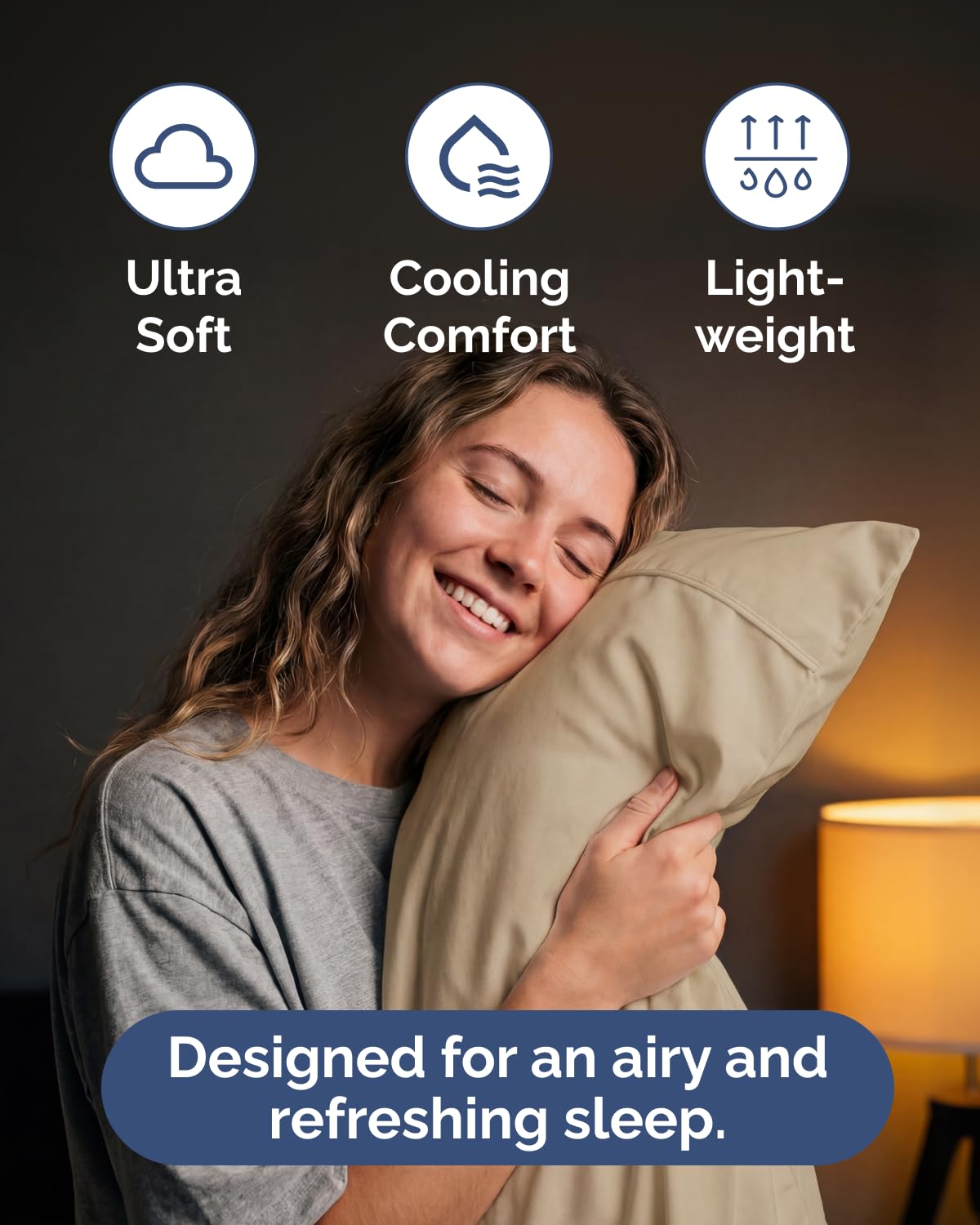 CGK Unlimited pillowcase 1 highlights soft touch for restful sleep.