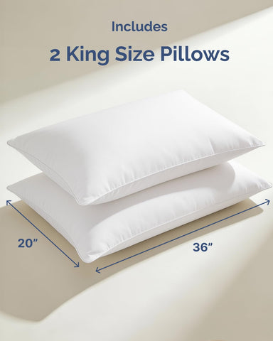 CGK Linens pillow care shot, machine washable pillow with OEKO-TEX certified materials.