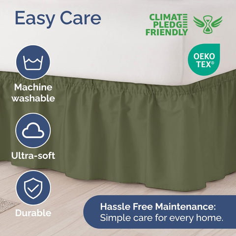 CGK Unlimited example of machine-washable bed skirt for everyday use.