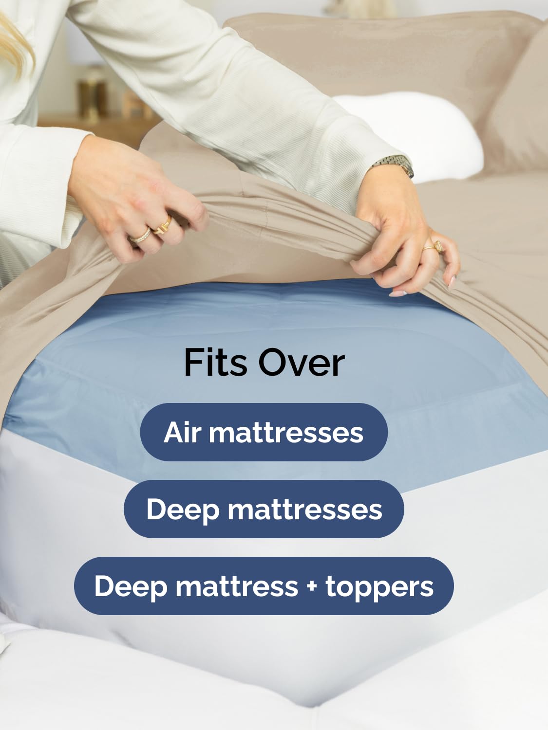 CGK Unlimited machine-washable king sheet offers easy care and quick cleanup.