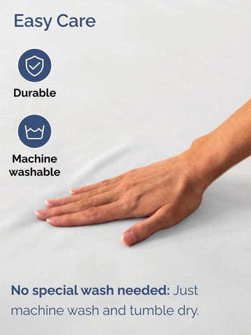 CGK Unlimited machine-washable king sheet ready for simple laundry days.