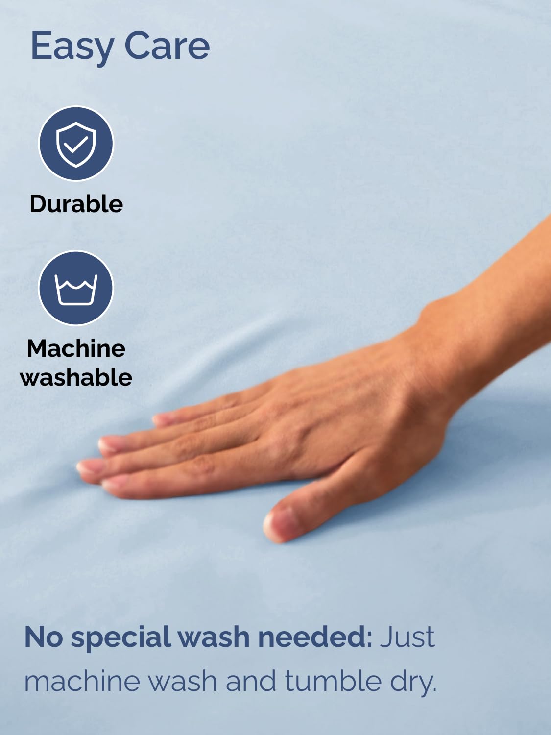 CGK Unlimited machine-washable king sheet designed for easy care