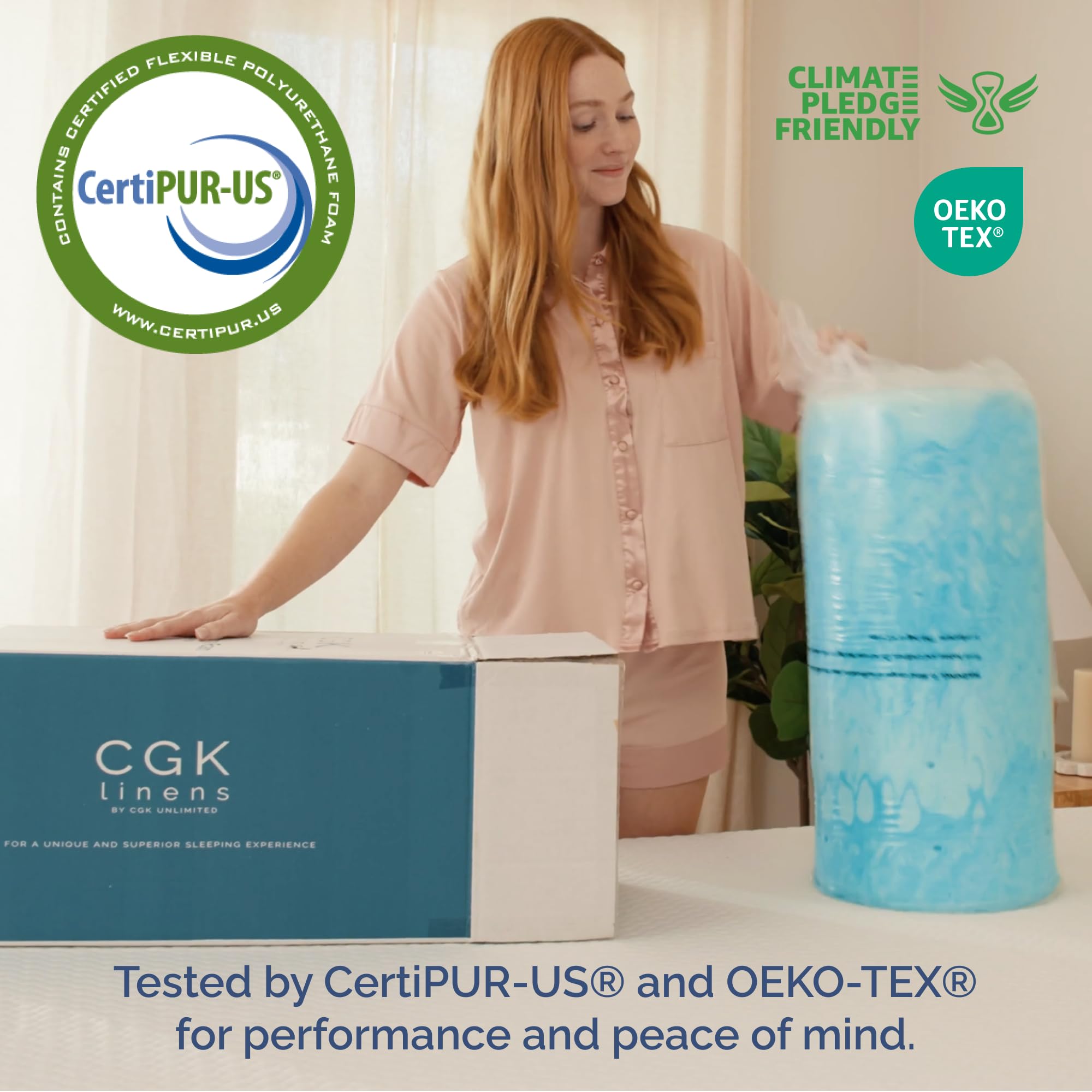 The CGK Unlimited mattress-protecting topper helps extend mattress life.