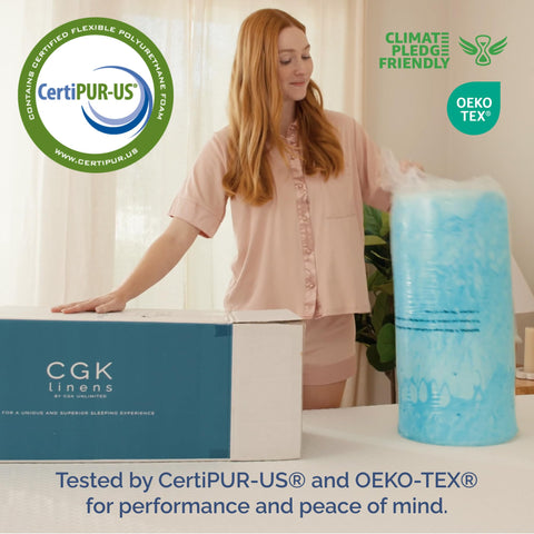The CGK Unlimited mattress-protecting topper helps extend mattress life.