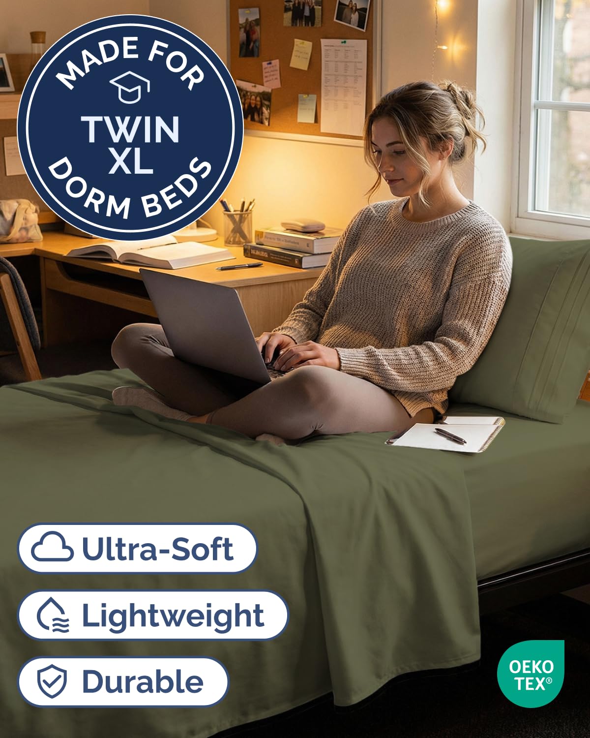 CGK Unlimited microfiber closeup reveals a soft, breathable fabric for cooler sleep.