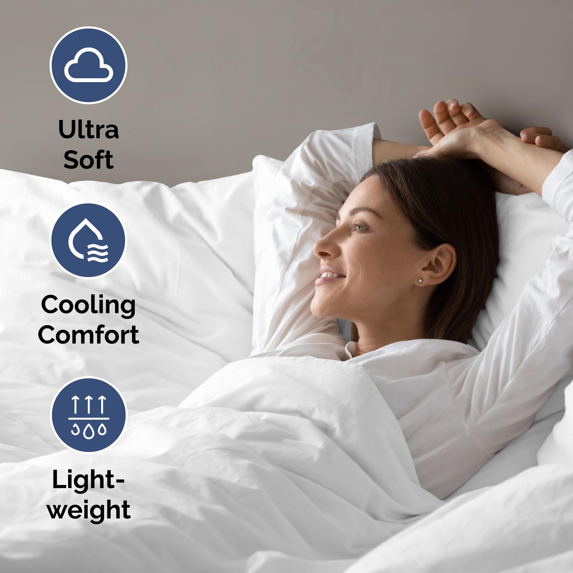 CGK Unlimited microfiber sheets are soft, breathable, and quick-drying for easy care.