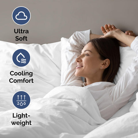 CGK Unlimited microfiber sheets are soft, breathable, and quick-drying for easy care.