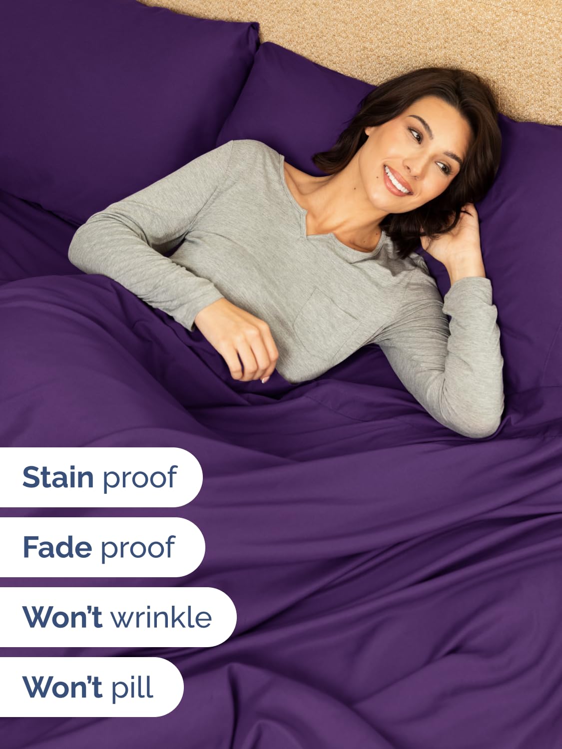 CGK Unlimited microfiber sheets feel softer than cotton, with a lightweight, breathable touch.