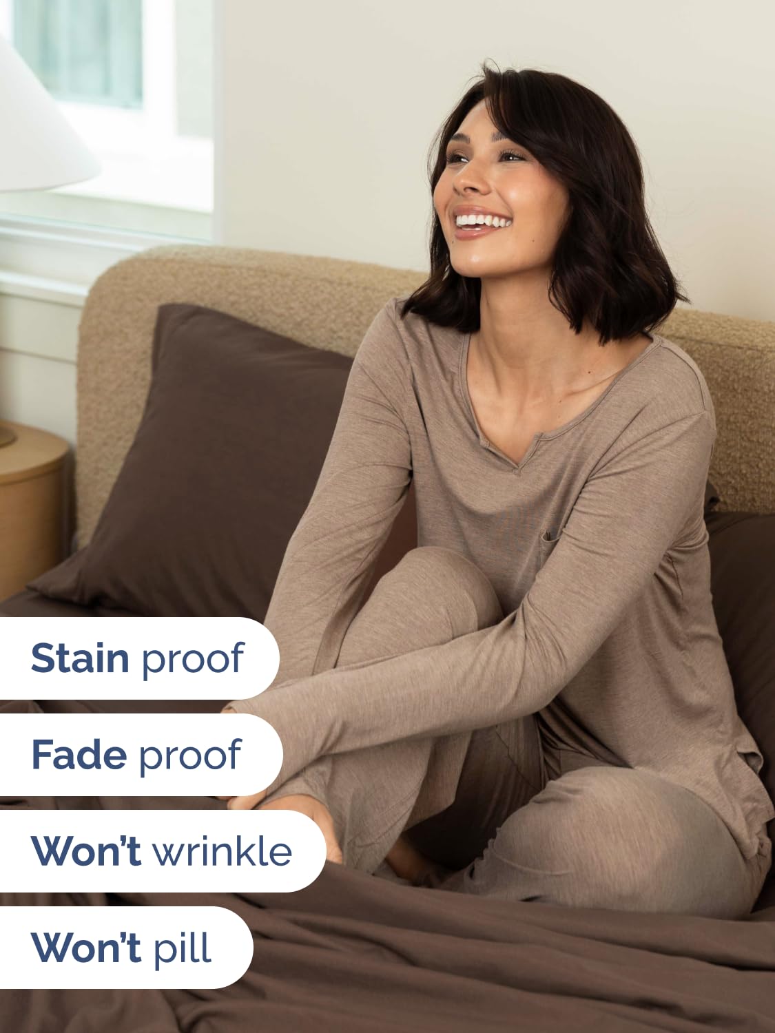 CGK Unlimited microfiber king sheets close-up shows ultra-soft, breathable fabric.