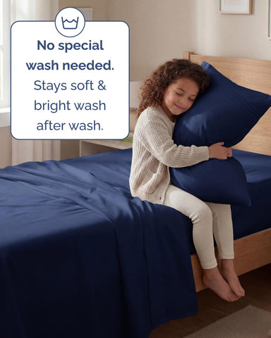 CGK Unlimited navy blue close-up highlights premium microfiber texture
