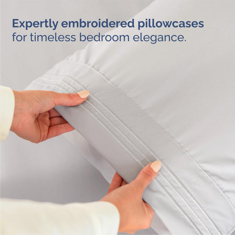 CGK Unlimited pillow cases 20x40 showcase soft edge comfort and easy care.