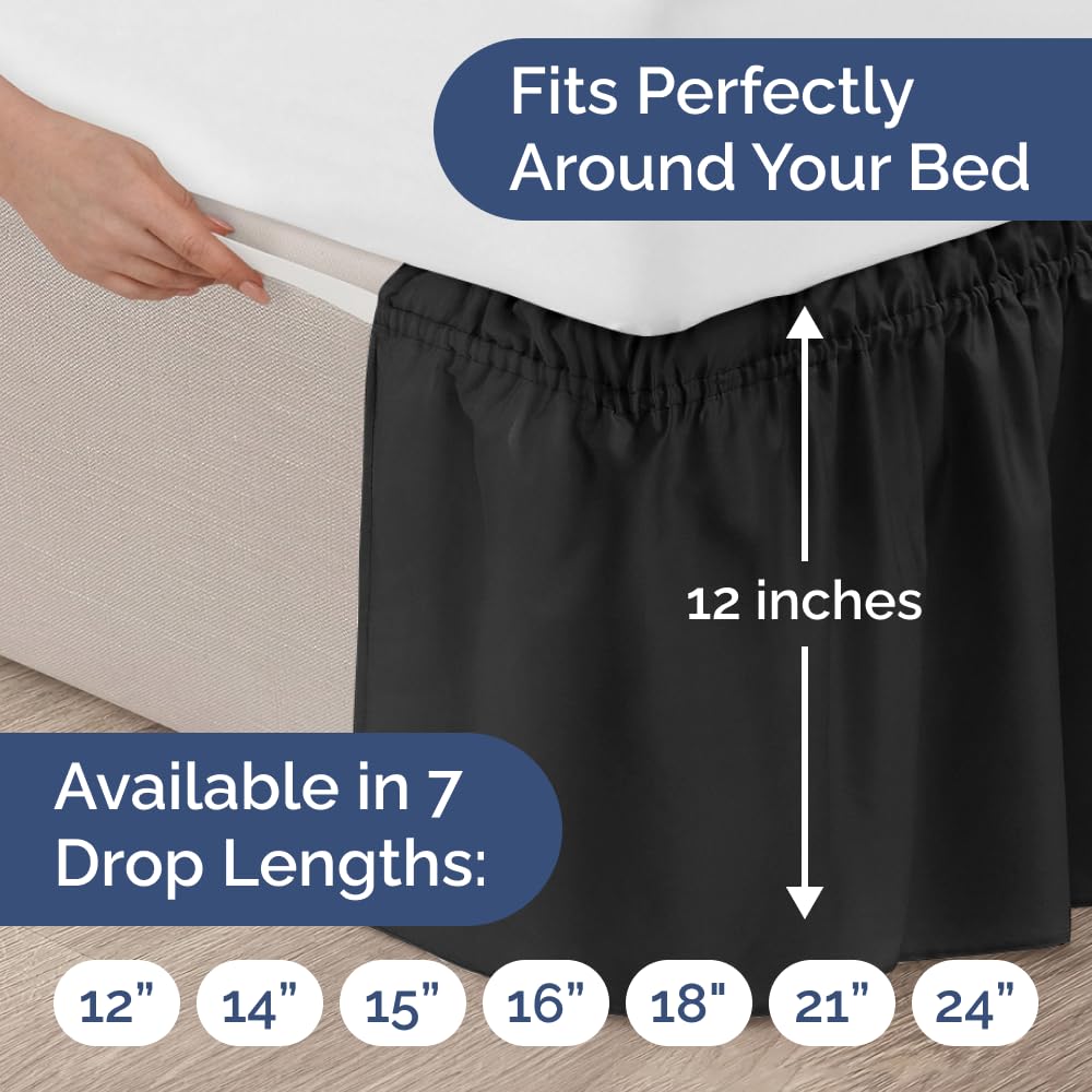 CGK Unlimited king-size pleated bed skirt provides a tailored, neat finish.