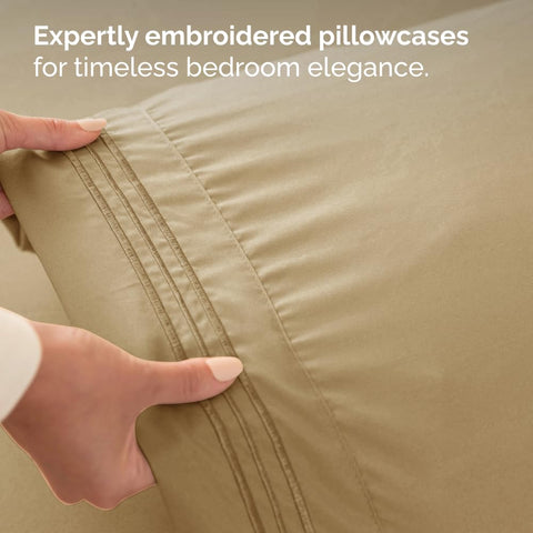CGK Unlimited pillowcases with flat sheet demonstrate everyday bedroom comfort