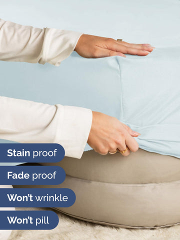 Premium double-brushed fabric from CGK Unlimited delivers lasting softness in ice blue.