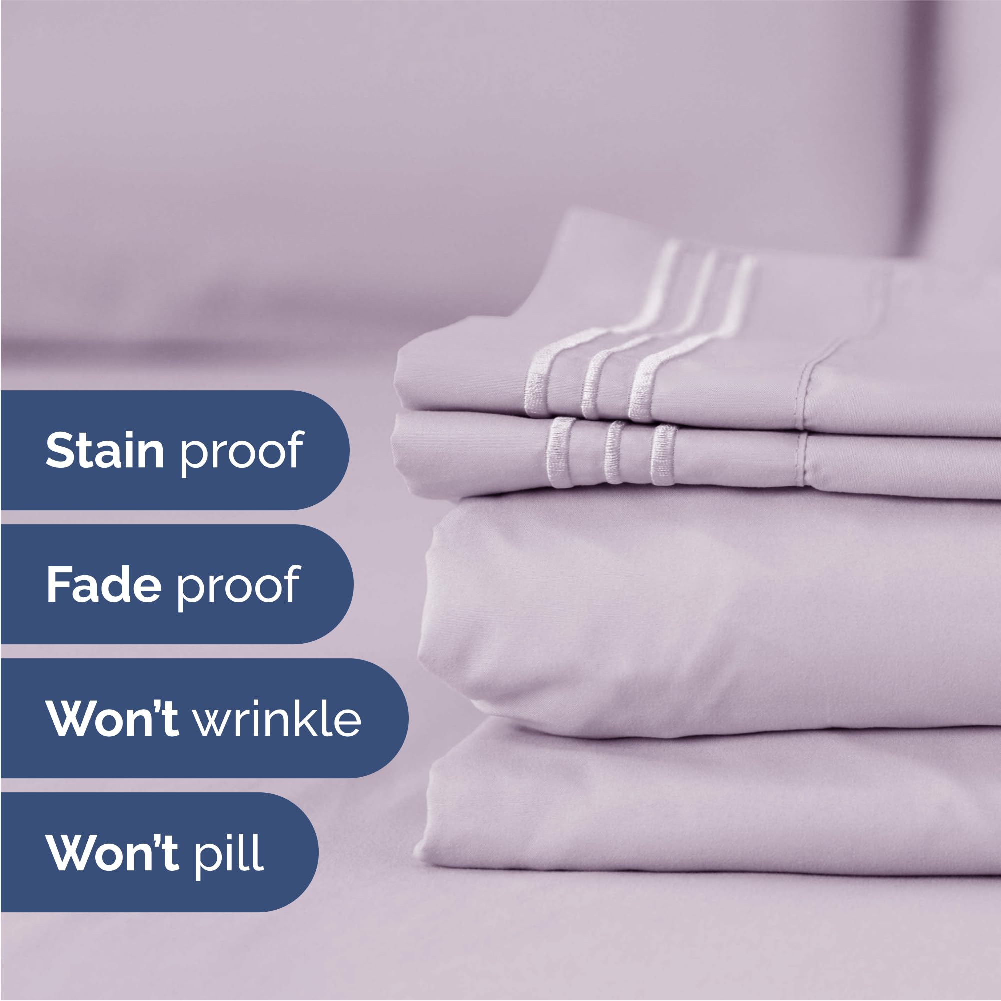 Easy-care design helps smooth wrinkles for daily use.