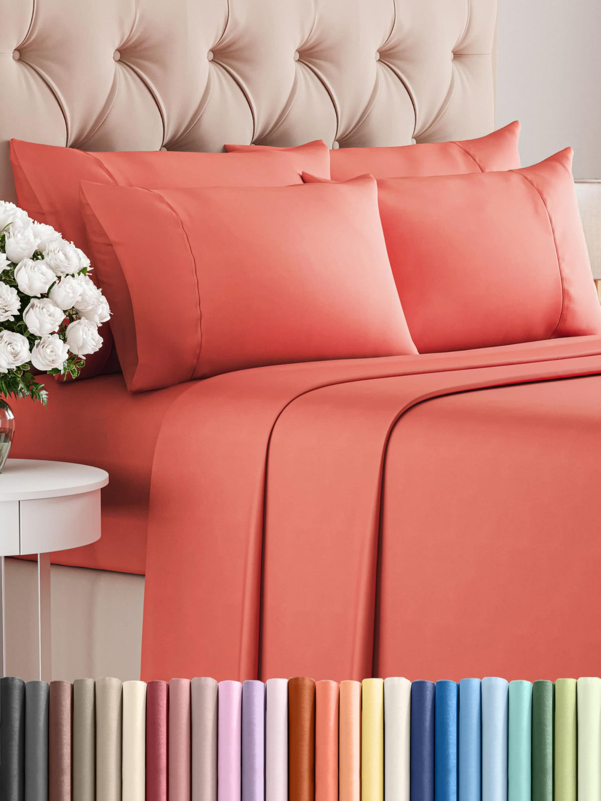 CGK Unlimited Queen 6-piece sheet set packshot with luxurious softness