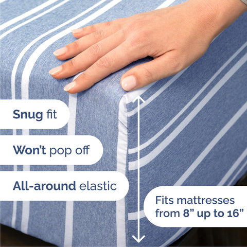 CGK Unlimited Queen 6-piece sheet set four pillowcases for complete coverage.