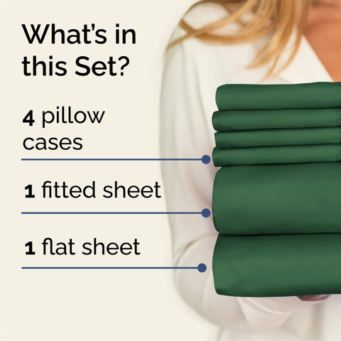 CGK Unlimited queen fitted sheet emerald with deep pockets for tall mattresses