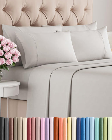 CGK Unlimited queen flat sheet on bed for a smooth cooling feel