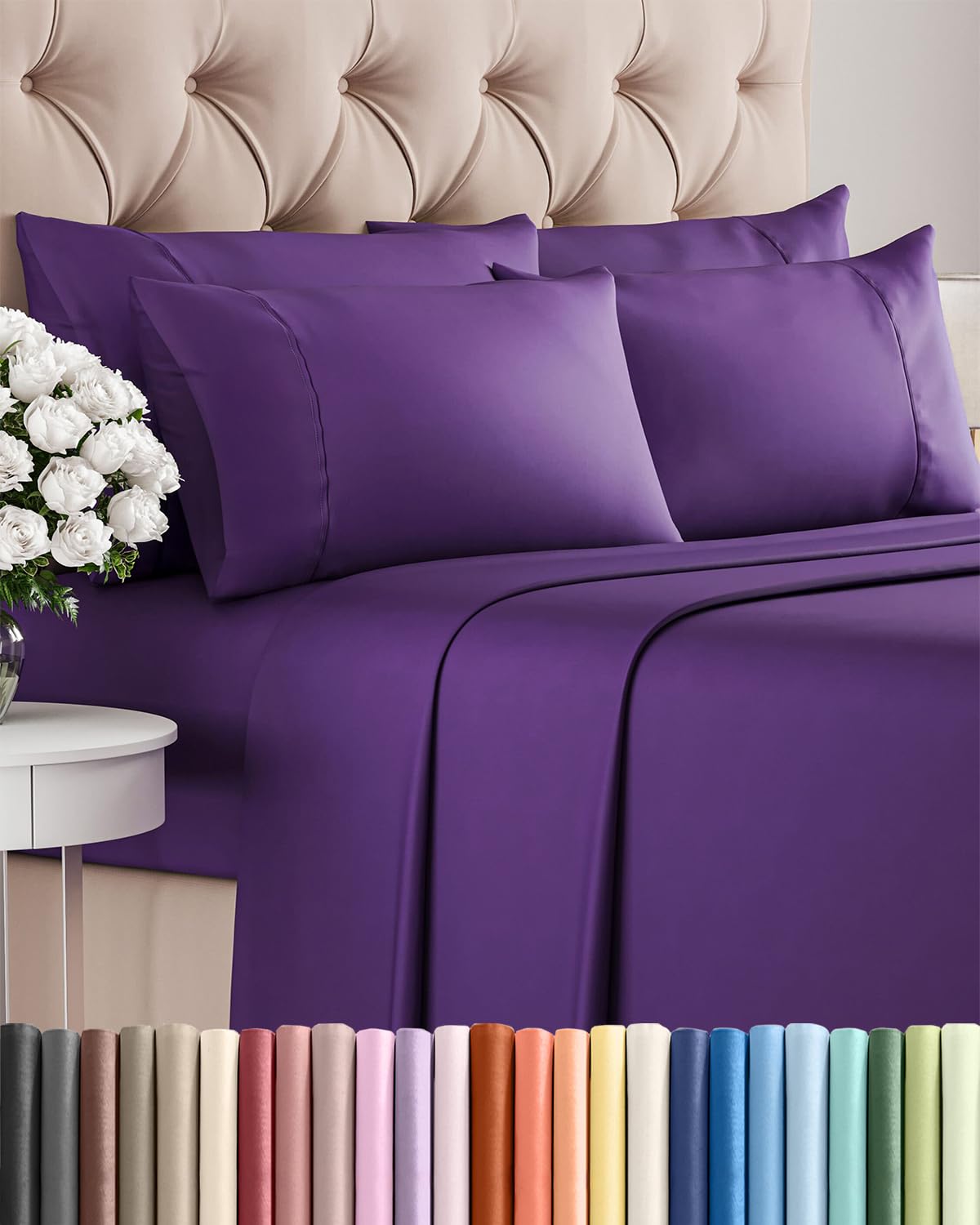 CGK Unlimited Queen flat sheet draped smoothly for hotel-inspired look
