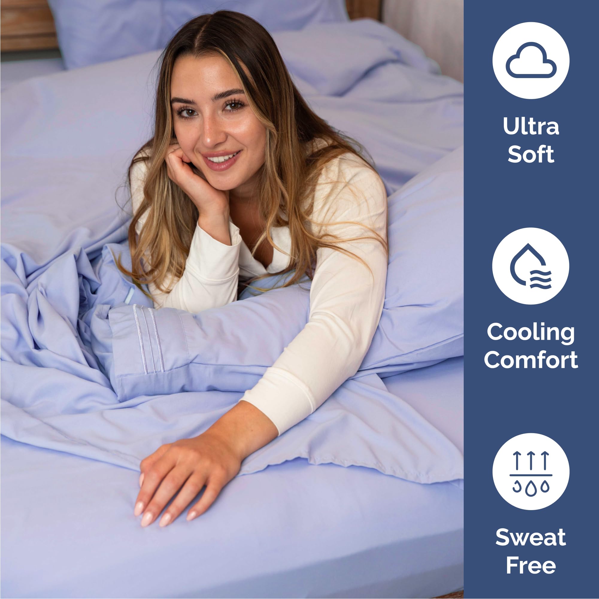 CGK Unlimited queen pillowcases lavender 20x30 exhibit soft, smooth texture.