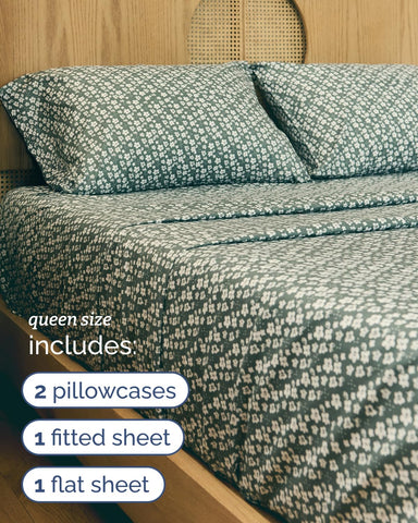 CGK Unlimited two pillowcases complete the floral set for a cohesive look
