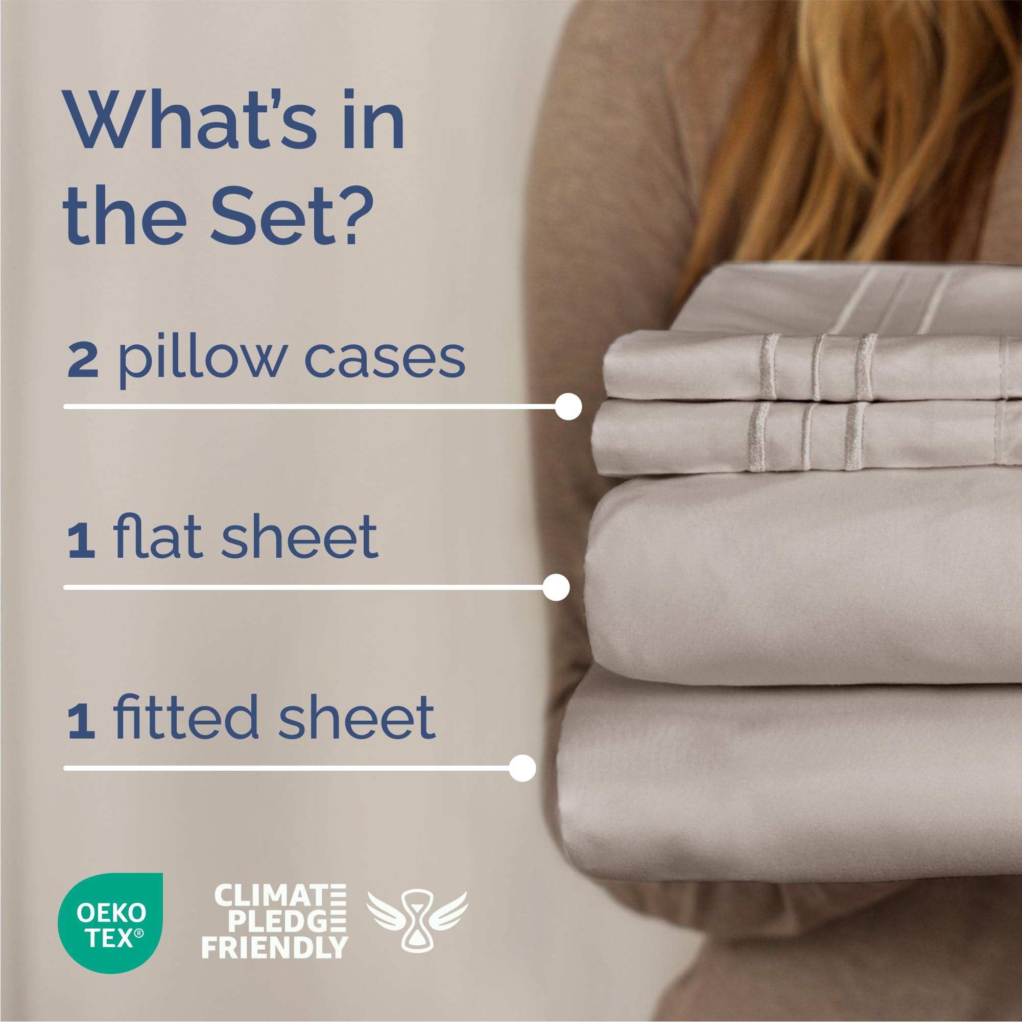 CGK Unlimited deep-pocket sheets fit mattresses up to 16 inches for secure sleep.