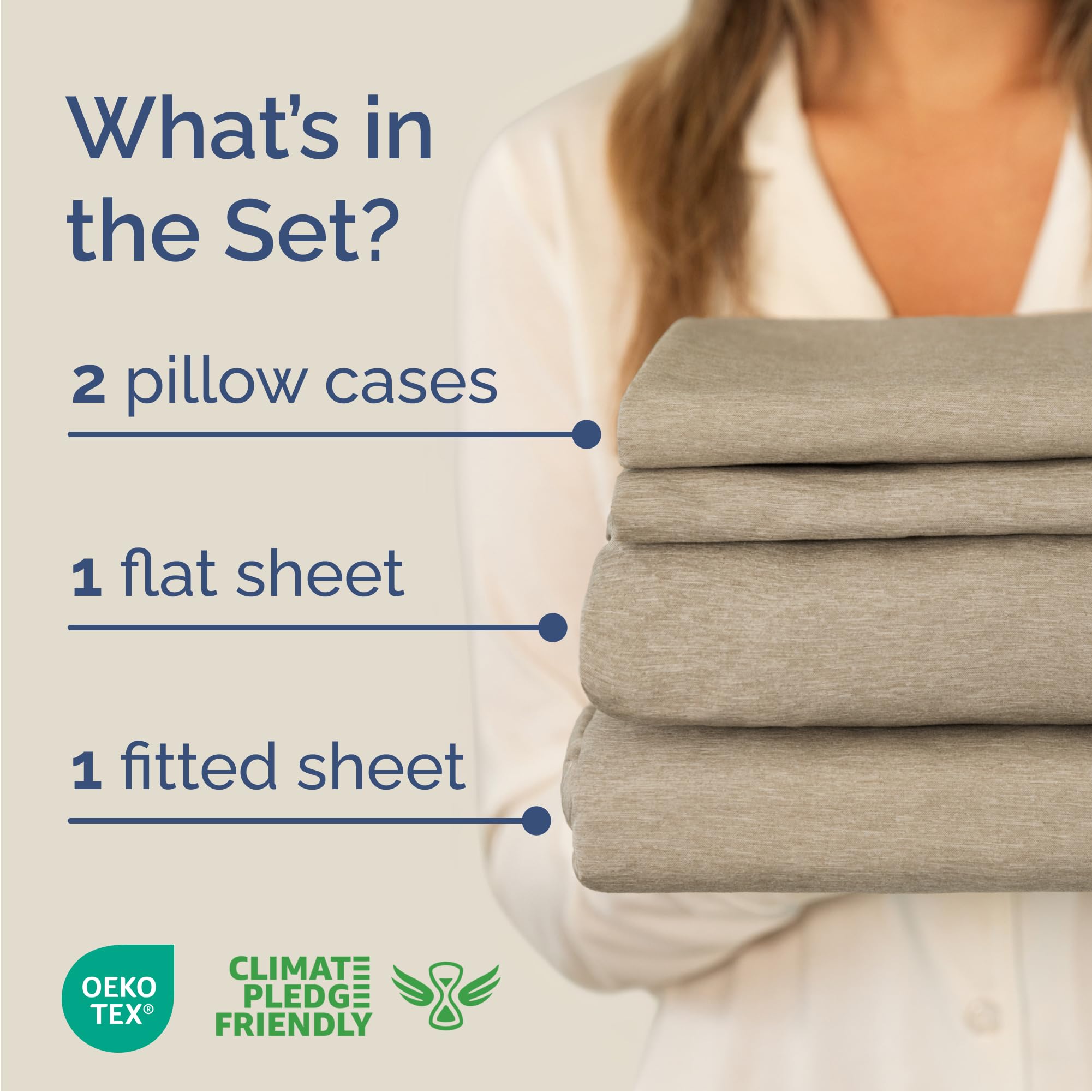 CGK Unlimited queen sheet flat view highlighting generous sizing for easy fitting