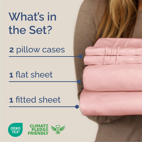 CGK Unlimited Queen Sheet Set deep pocket close-up demonstrates universal fit on large mattresses