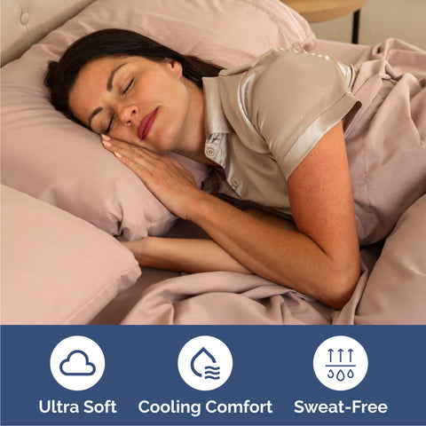 CGK Unlimited deep-pocket design keeps sheets snug on up to 16-inch mattresses.