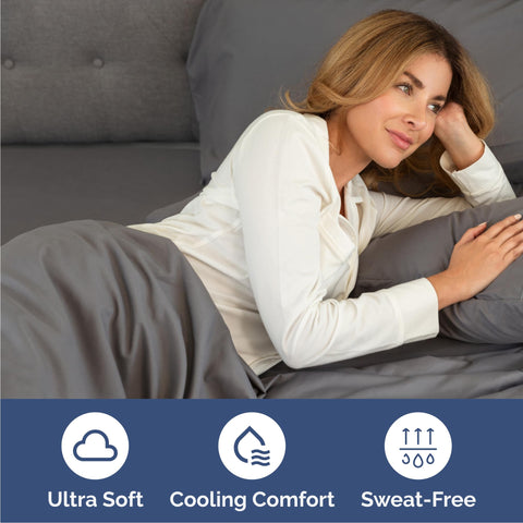 CGK Unlimited Queen flat and fitted sheets spread to highlight correct sizes.