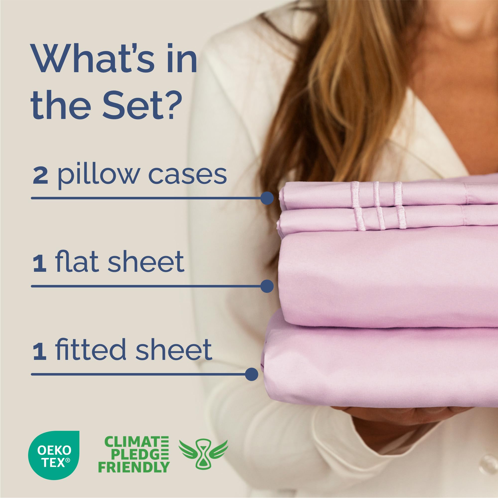 Flat sheet detail with 102x90 inches for generous coverage using CGK Unlimited sheets.