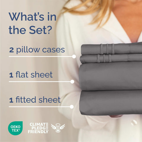 CGK Unlimited Queen Size Sheet Set soft touch close-up showing premium feel