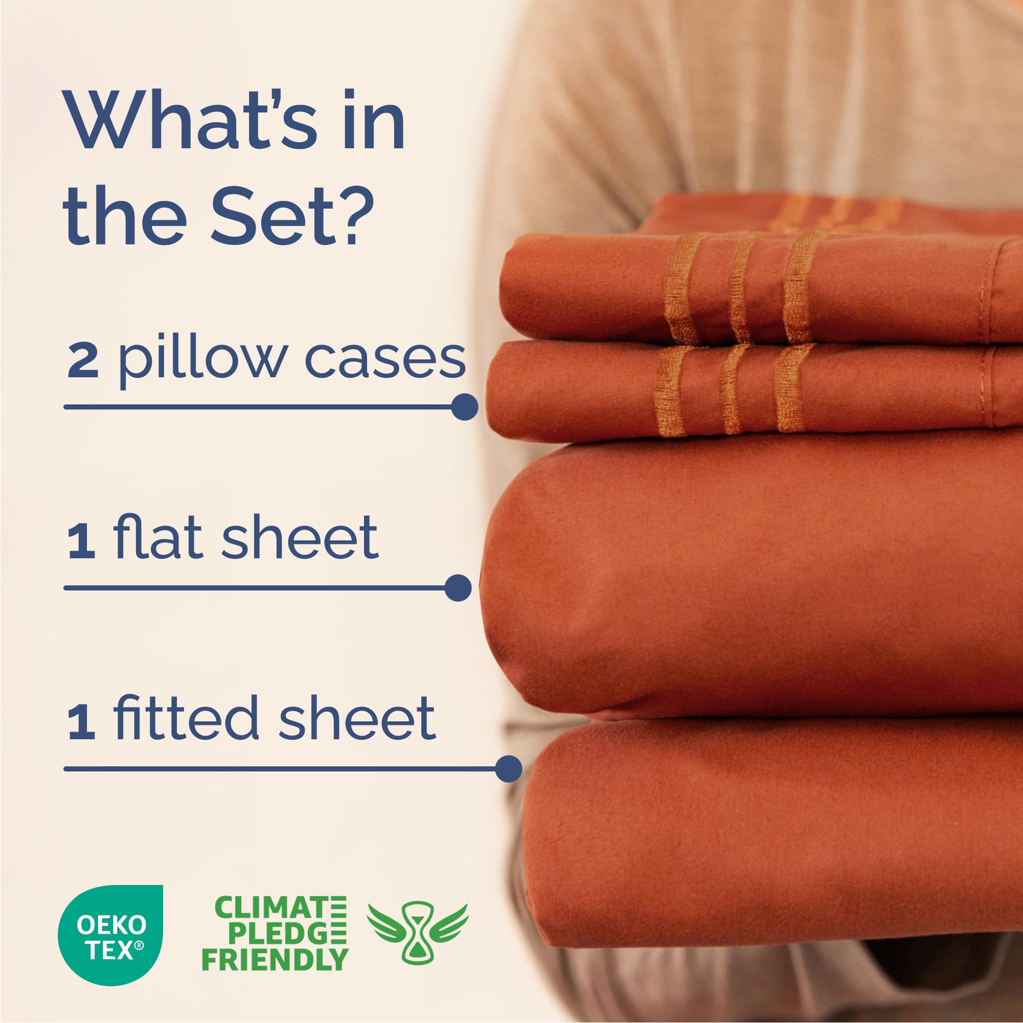 CGK Unlimited queen-size sheets close-up showing ultra-soft microfiber fabric.