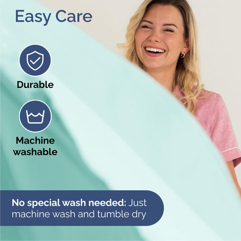 CGK Unlimited Queen wrinkle-free finish improves bed looks with less effort