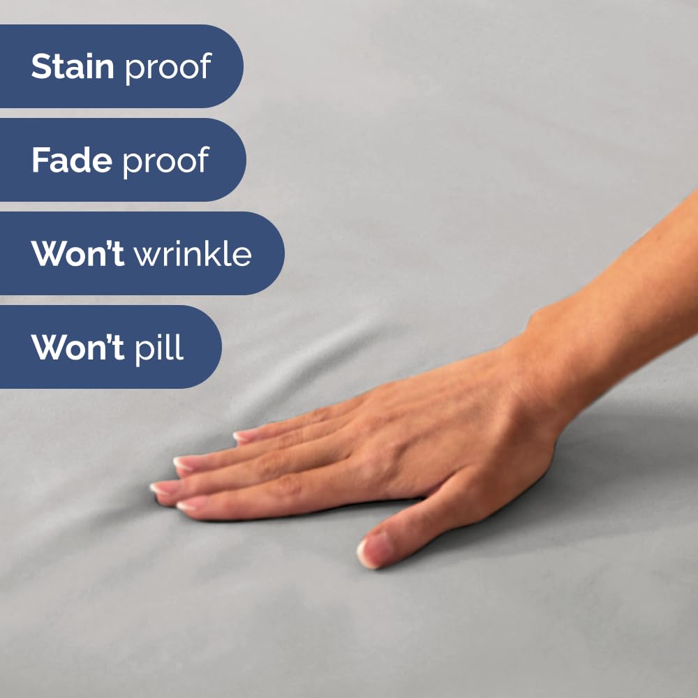 CGK Unlimited care instruction icon set highlights machine wash and fade resistance.
