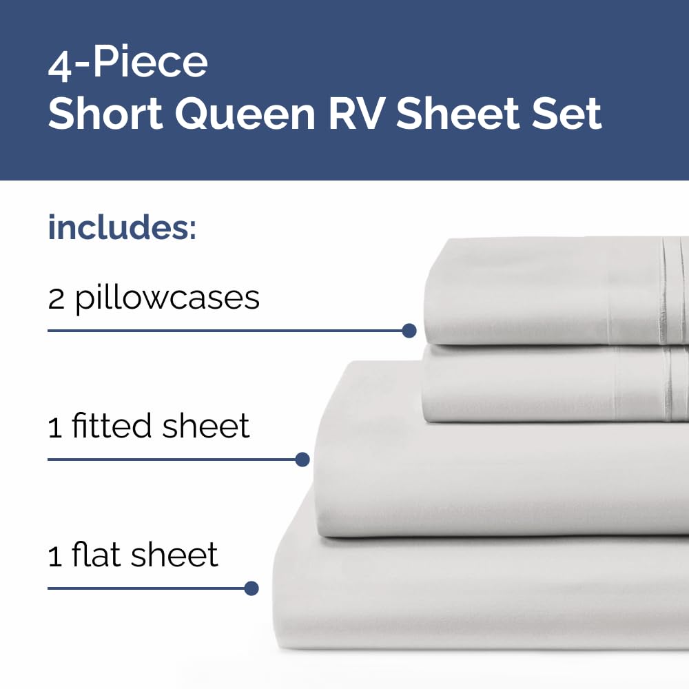 CGK Unlimited fitted sheet close-up highlights deep pockets for a secure RV fit.