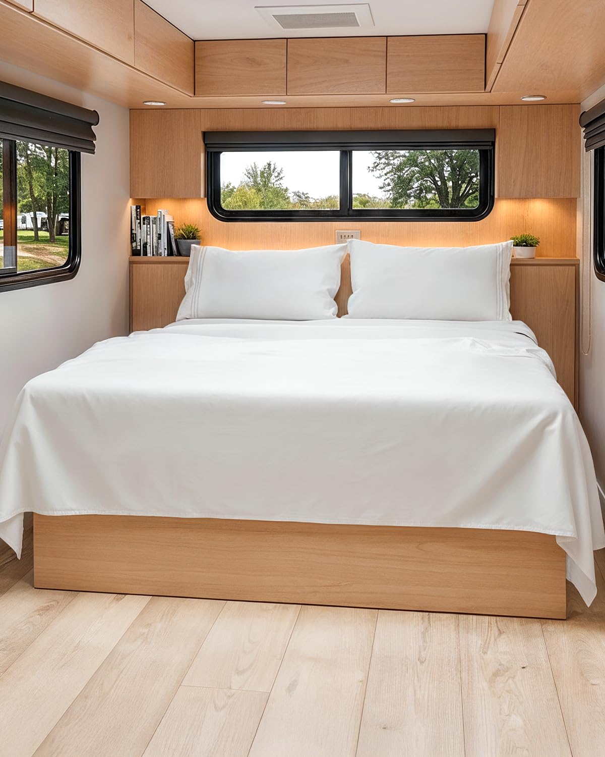 CGK Unlimited Short Queen flat sheet with wrinkle-free look and ample size