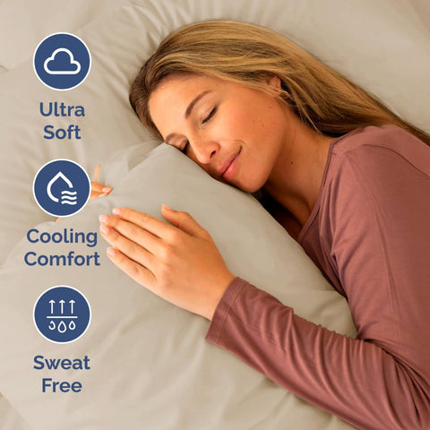 CGK Unlimited cooling short queen sheets emphasize moisture-wicking comfort.