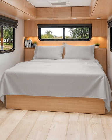 CGK Unlimited short queen sheets in a soft closeup showing plush texture and comfort