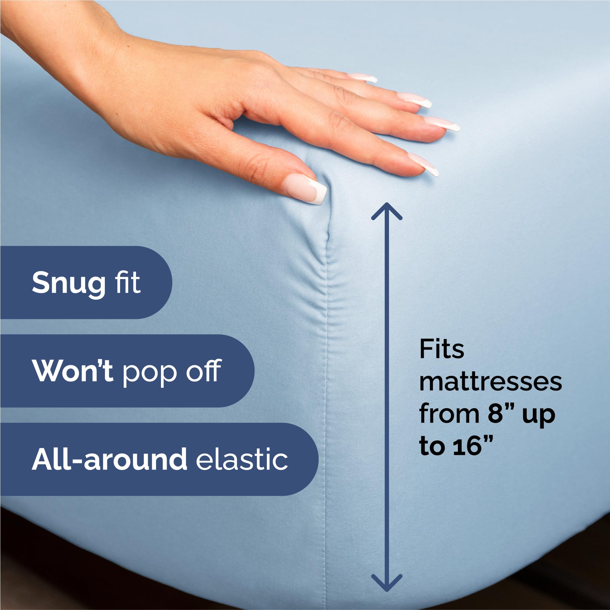 CGK Unlimited silky-soft microfiber close-up highlighting breathable feel for all-season sleep